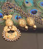 Matte finish beads necklace set