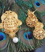 Temple lakshmi matte finish pendant set