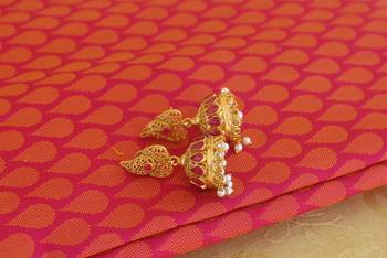 Lakshmi temple matte finish pendant set 4