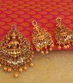 Matte finish lakshmi pendant set