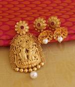 Radha krishna matte finish pendant set