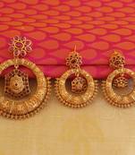 Matte finish kempu pendant set