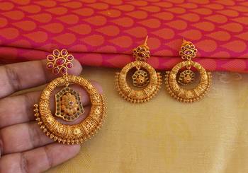 Matte finish kempu pendant set 2