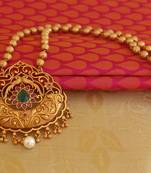 matte finish kempu necklace