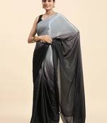 Grey ombre ready to wear saree without belt