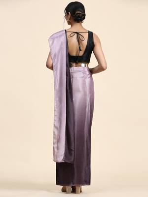 Wine ombre ready to wear saree without belt 5