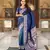 Soft banarasi silk blend saree with zari weaving meenakari design