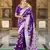 Soft banarasi silk blend saree with zari weaving meenakari design