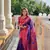 Soft paithani silk blend saree with zari weaving meenakari motif design