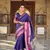 Soft silk blend saree with zari weaving chex design all over saree