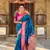 Soft paithani silk blend saree with zari weaving motif design