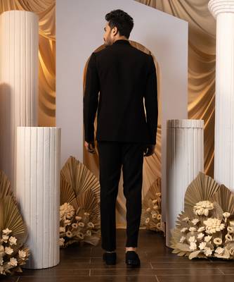Charcoal whisper bandhgala set 3
