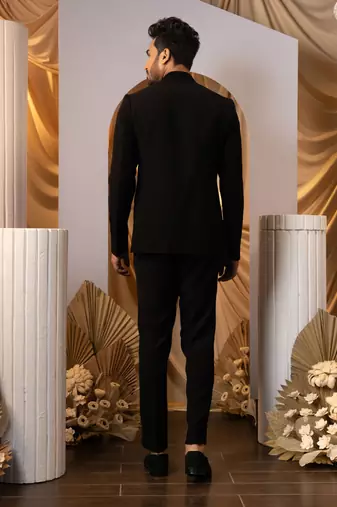 Charcoal whisper bandhgala set