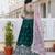 dark green Chiffon Embroidery work Lehenga Choli with Floral Print Dupatta for Women