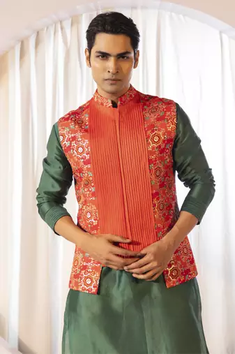 Tangerine nehru set