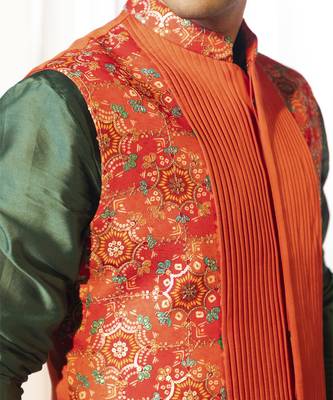 Tangerine nehru set 5