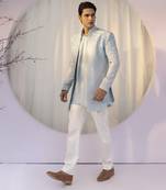 Azure mist open jacket set