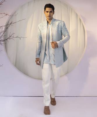 Azure mist open jacket set 4