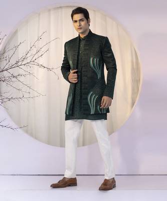 Moss enchantment open jacket set 1
