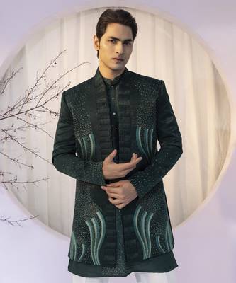 Moss enchantment open jacket set 3