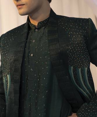 Moss enchantment open jacket set 4
