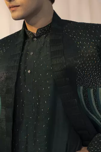 Moss enchantment open jacket set