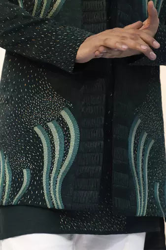 Moss enchantment open jacket set