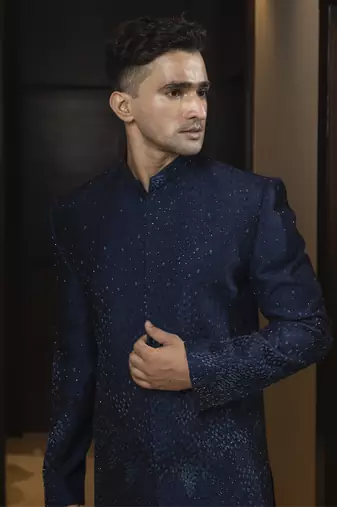 Sapphire soiree achkan set