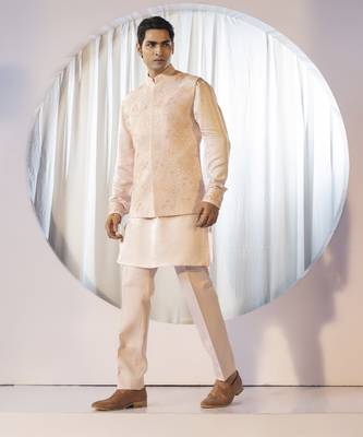 Rose quartz nehru set 2