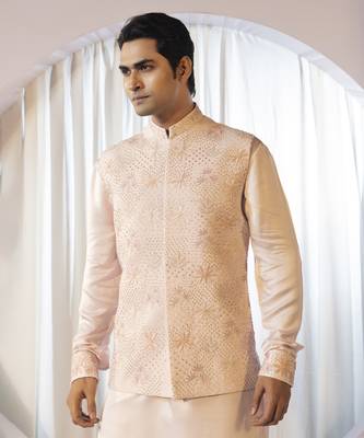 Rose quartz nehru set 3