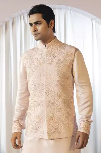 Rose quartz nehru set
