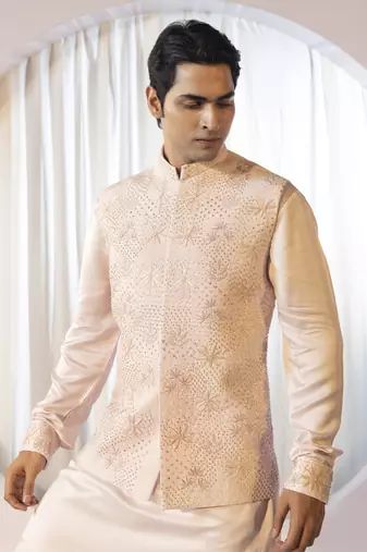 Rose quartz nehru set
