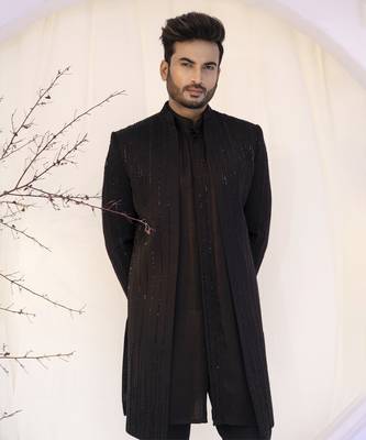 Noor-e-zarqash open jacket set 3