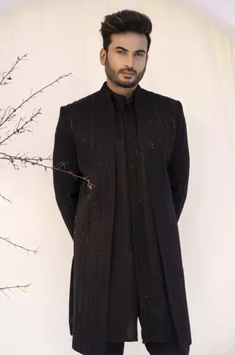 Noor-e-zarqash open jacket set