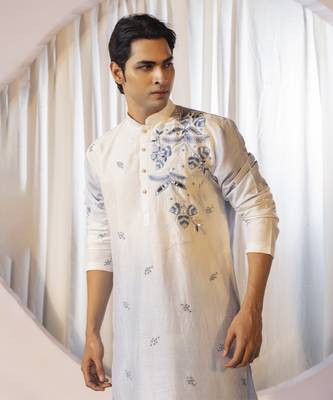 Cloudy coral kurta set 4