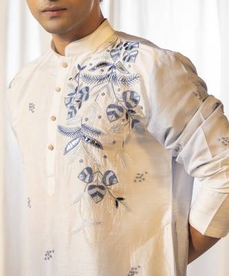 Cloudy coral kurta set 5