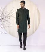 Emerald zevar achkan set