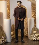 Crimson dust achkan set