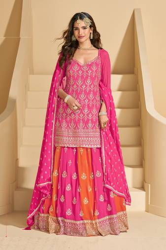 Pink Georgette Punjabi Salwar Suit