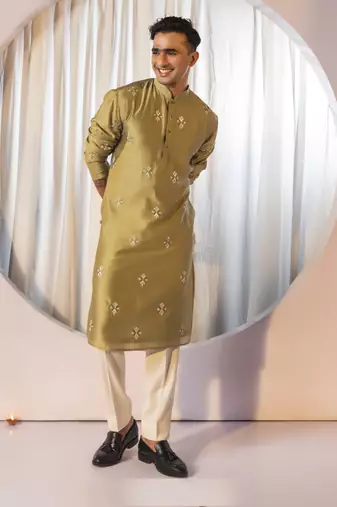 Celadon grace kurta set