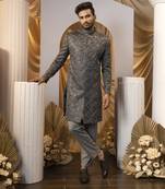 Graphite glist achkan set