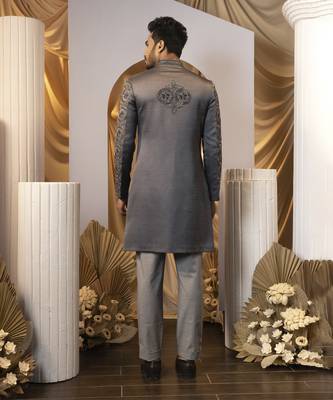 Graphite glist achkan set 2