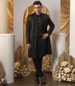 Noir eclat achkan set