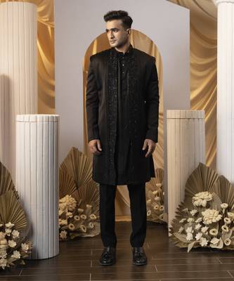 Noir eclat achkan set 2