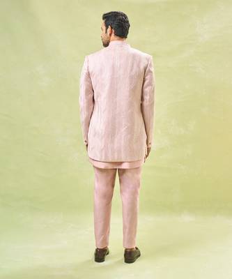 Mauve pink embroidered indo-western set 5