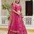 Pink Satin Thread and Sequin Work Lehenga Choli