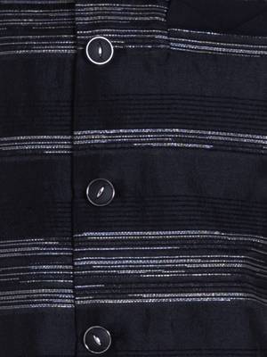 Black woven self pattern jaquard kurta jacket pant set 5