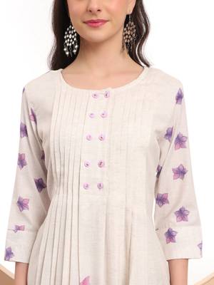  linen cotton white anarkali kurta dupatta pant set 4