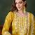 Women's mustard roman silk kurta set