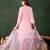 Women's baby pink roman silk kurta set